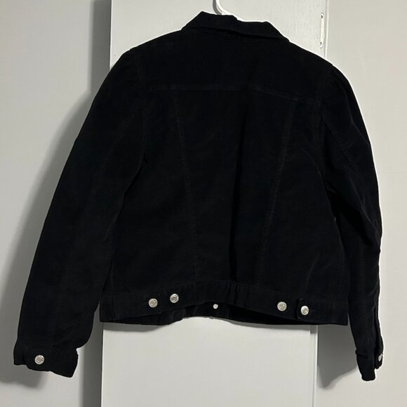 GAP Black Corduroy Button Down Jacket Women's Size L - Picture 7 of 10